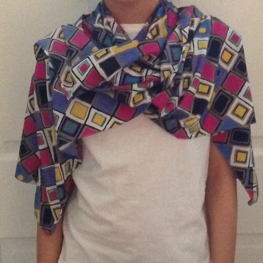 Silk like artist scarf